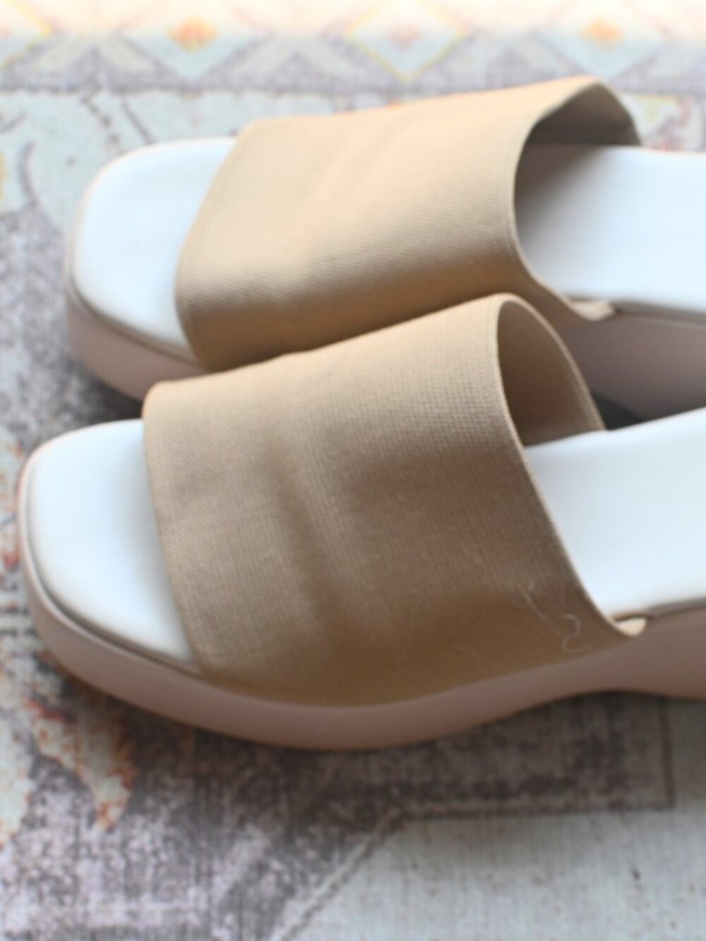 Womens Wedge SIides Sandals Platform Open Toe Slip On Elastic Band Shoes SZ 8